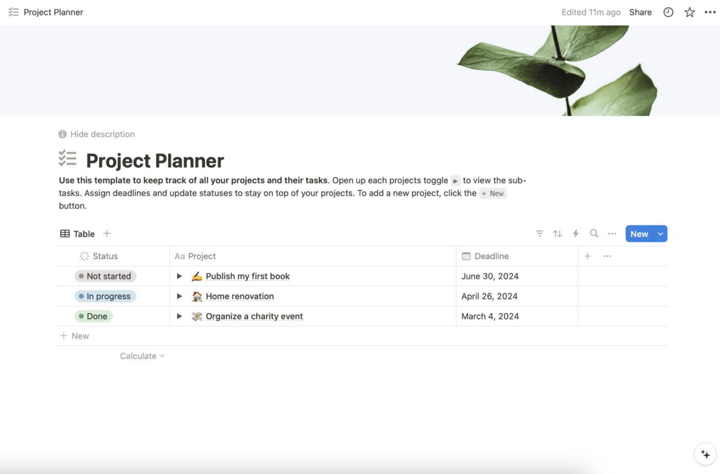 Notion templates